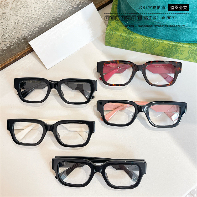 K1OX GU# New Fashion Acetate Square Frame Men's Glasses Frame European and American Style Casual Pla