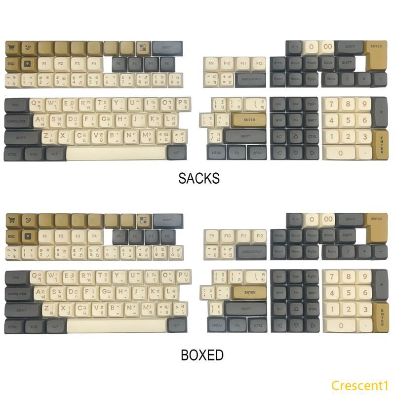 Crescent1 Thai Keycaps XDA Profile PBT Keycap Set สําหรับการปรับแต่งคีย์บอร์ดที่โดดเด่น
