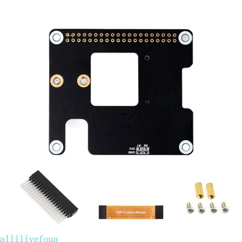 Allilivefoua สําหรับ RPI5 Pi5 M 2 หมวก PCIe ถึง NVME บอร์ดขยายความเร็ว 16Pin สาย GPIO Header