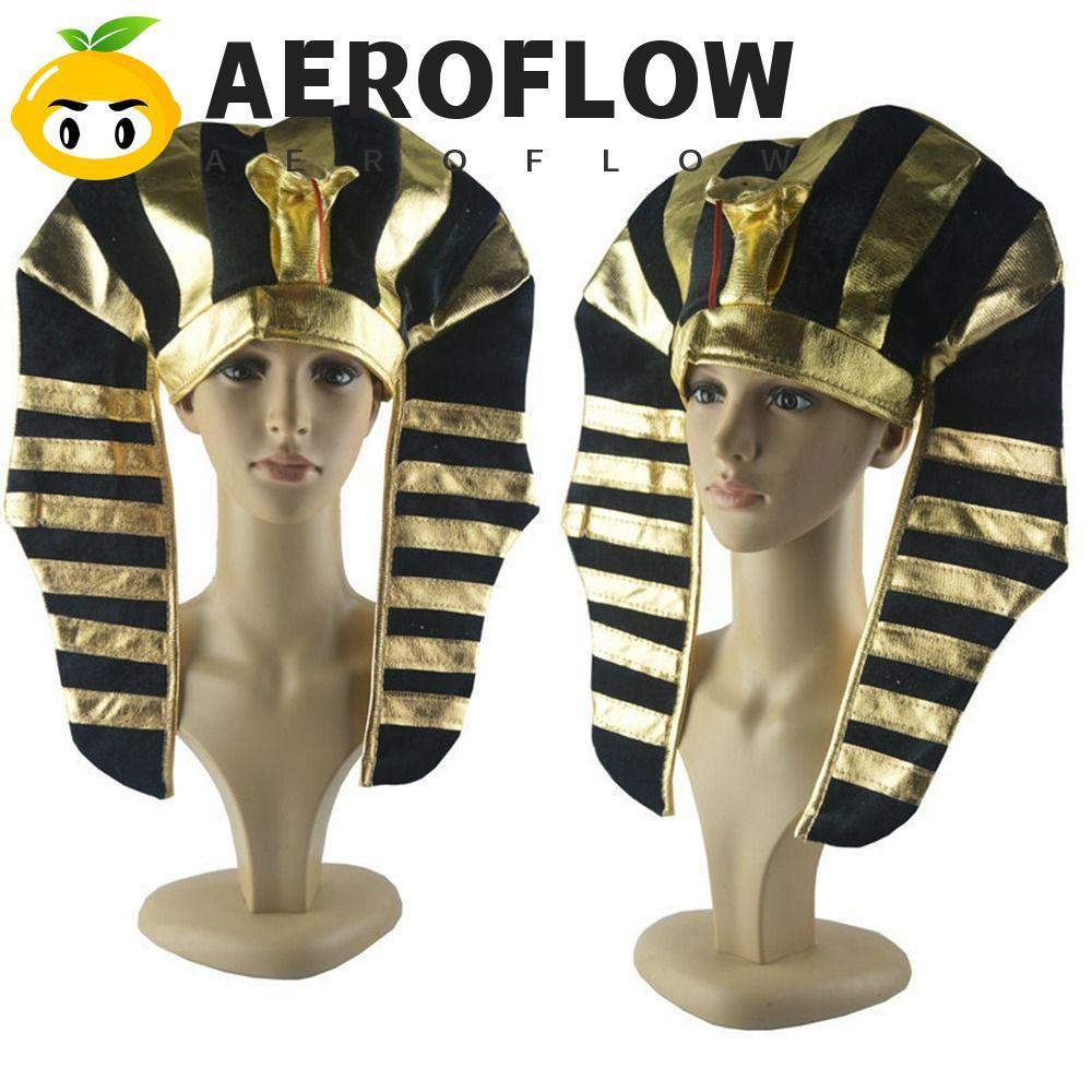Aeroflow ฮาโลวีนหมวกฟาโรห์, หัวงูหมวกอียิปต์ King, แปลกคอสเพลย์เครื่องแต่งกาย Props Masquerade Party ตกแต่งปาร์ตี้ฮาโลวีน Dressing Up Props