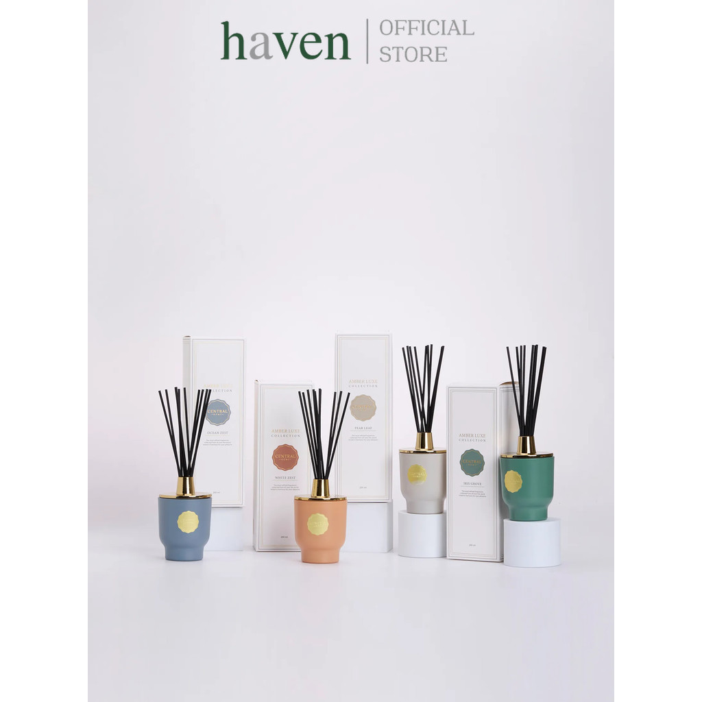 Haven น้ำหอมปรับอากาศ แบบมีก้านไม้หอม Luxe 200 มล. กลิ่นหอมละมุน หอมยาวนาน ใช้ได้นาน