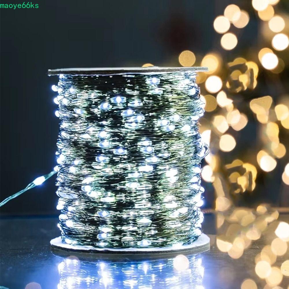 MAOYE ไฟต้นคริสต์มาส, 50/100 ไฟ LED หลากสีคริสต์มาส, ไฟนางฟ้าพร้อมรีโมทคอนโทรลสีเขียวลวดทองแดงกันน้ํา LED String Light ตกแต่งปาร์ตี้