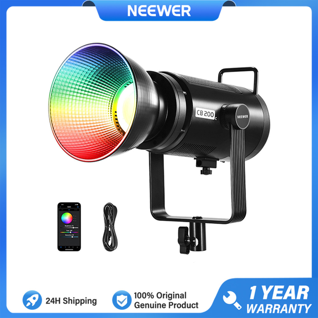NEEWER CB200C 200W RGBWW ไฟวิดีโอ – CRI97+ APP/2.4G ควบคุมสําหรับถ่ายภาพ/วิดีโอ