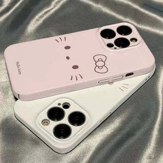 เหมาะสําหรับ iPhone 16 17Pro น่ารักเส้นแมวเคสโทรศัพท์ 11ProMax XR XS 12Pro 13ProMax 7/8 Plus 14ProMax XSMAX 17ProMax 15ProMax Ultra-Thin เคสกันกระแทก
