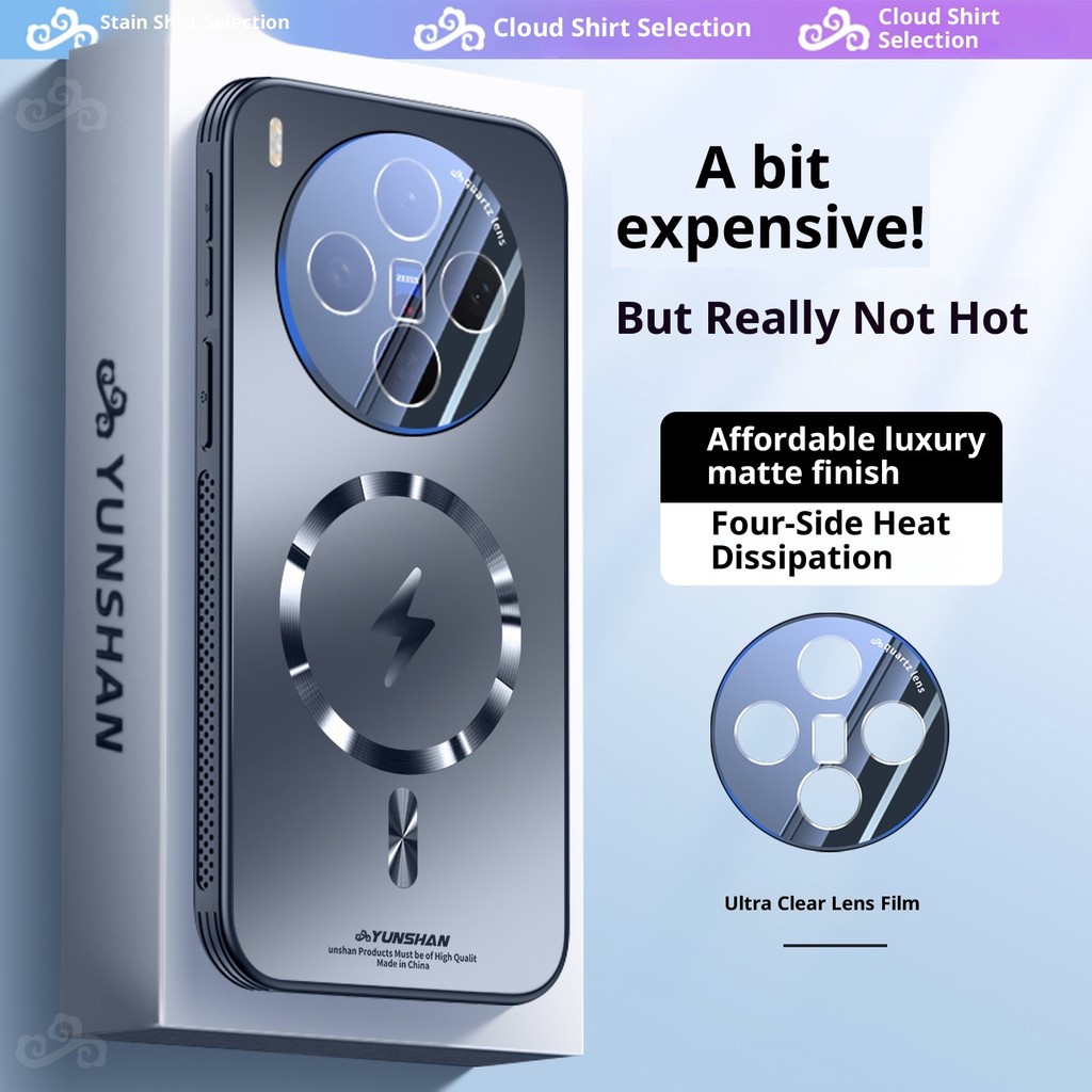 สําหรับVIVO X300 Pro AG Frostedแม่เหล็กสี่ด้านเคสกระจายความร้อนสําหรับVIVO X200 Ultra X200 Pro Mini X100 Ultra X100 Pro X200S X100Sเต็มเลนส์ป้องกันปกแข็ง - รูปที่ 4