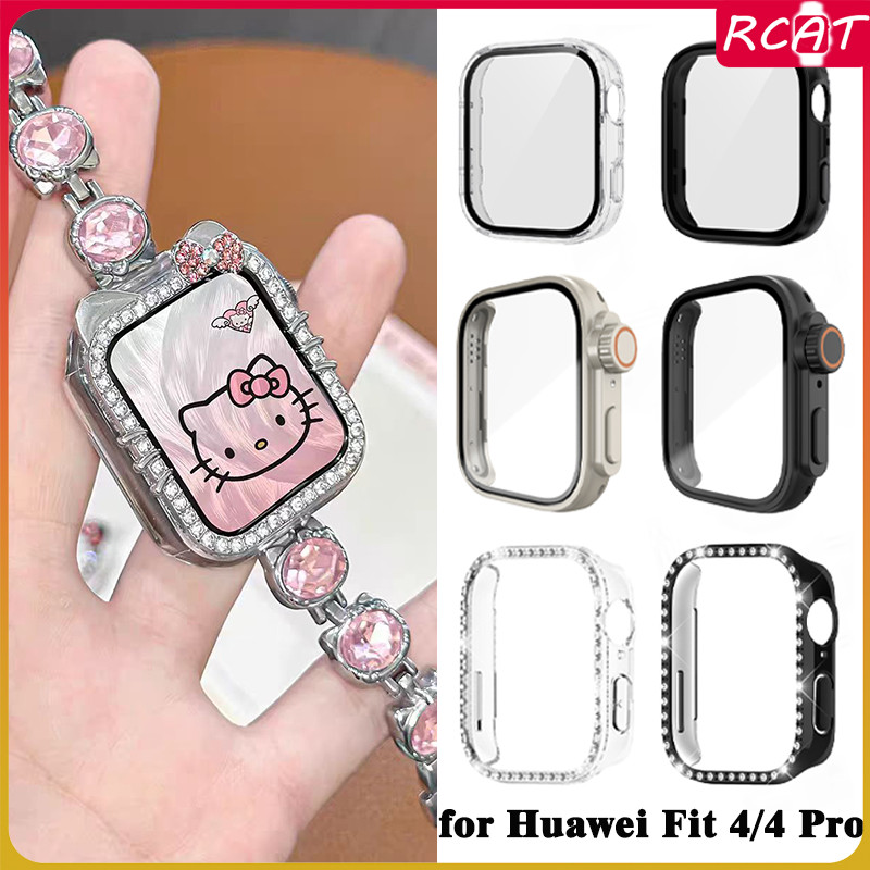 TPU อ่อน / แก้ว PC / กรณีเพชร for Smartwatch Huawei Watch Fit 4 / Huawei Watch Fit 4 Pro ปกป้องกันหน้าจอ