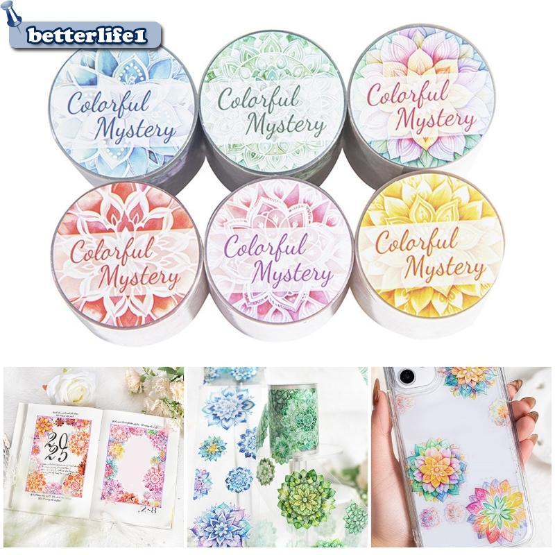 BTM ดอกไม้ตกแต่งเทป PET เทปตกแต่งสําหรับ Journaling Scrapbooking Journal