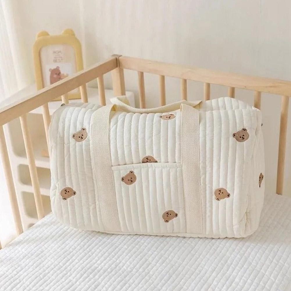 LIMERENCE ready Stocknew ปัก Mom Bag Storage Bag Large Diagonal Bag Mommy Fashion Handbag I7c7