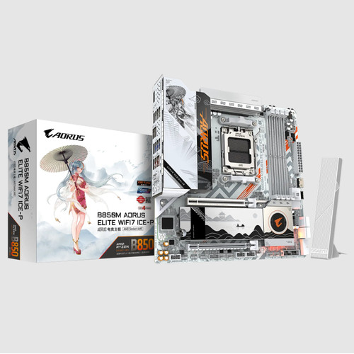 Gigabyte B850M AORUS ELITE WIFI7 ICE-P รองรับโปรเซสเซอร์ AM5 AMD Ryzen 9/8/7000 Series
