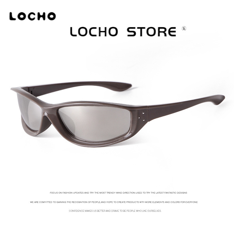 LOCHOปั่นจักรยานแว่นกันแดดปีนเขาทรายกันลม Advanced Eye Protection แว่นกันแดดป้องกันรังสียูวี ดีไซน์ไม่ซ้ําใคร เสน่ห์ไม่มีที่สิ้นสุด หน้าเทรนด์ ซันไชน์ฤดูร้อน