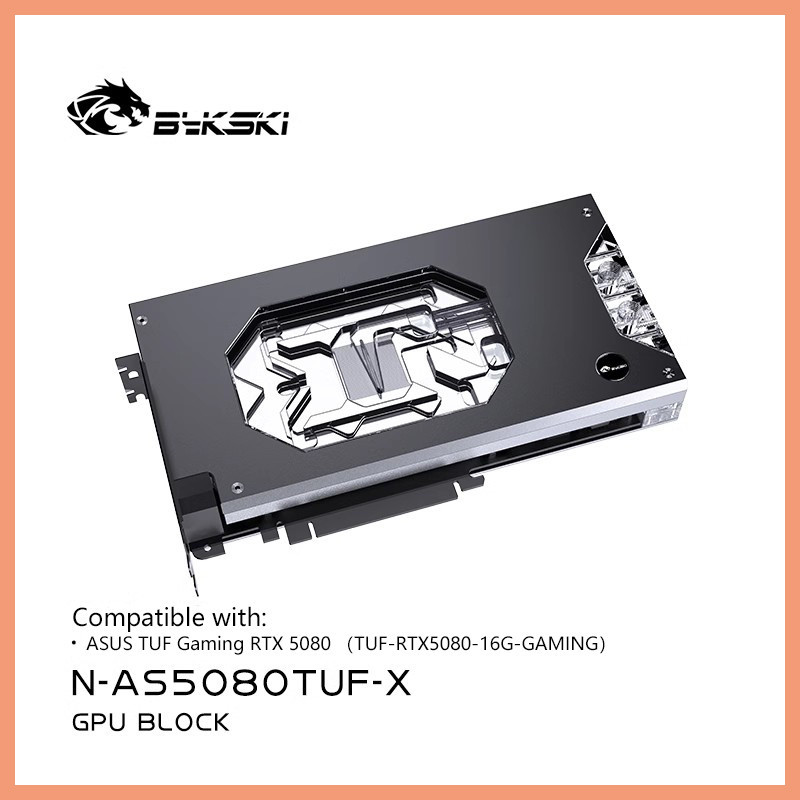 Bykski GPU Block ใช้สําหรับ ASUS TUF Gaming RTX 5080/TUF Gaming RTX 5070 Ti OC Edition หม้อน้ําระบาย
