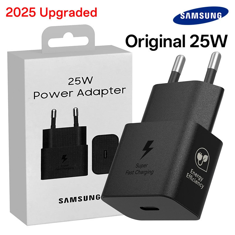 Original Samsung Charger 25w Super Fast Charge EU US อะแดปเตอร์ USB C Cargador Samsung Galaxy S25 S2