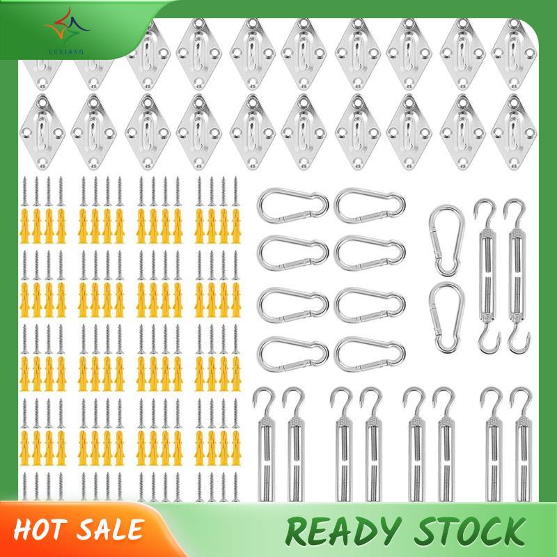 [luxiang.th] ชุดยึด Sail Shade ชุดฮาร์ดแวร์สีอาทิตย์ 6 นิ้วสําหรับสามเหลี่ยมสี่เหลี่ยมผืนผ้า Sun Sha