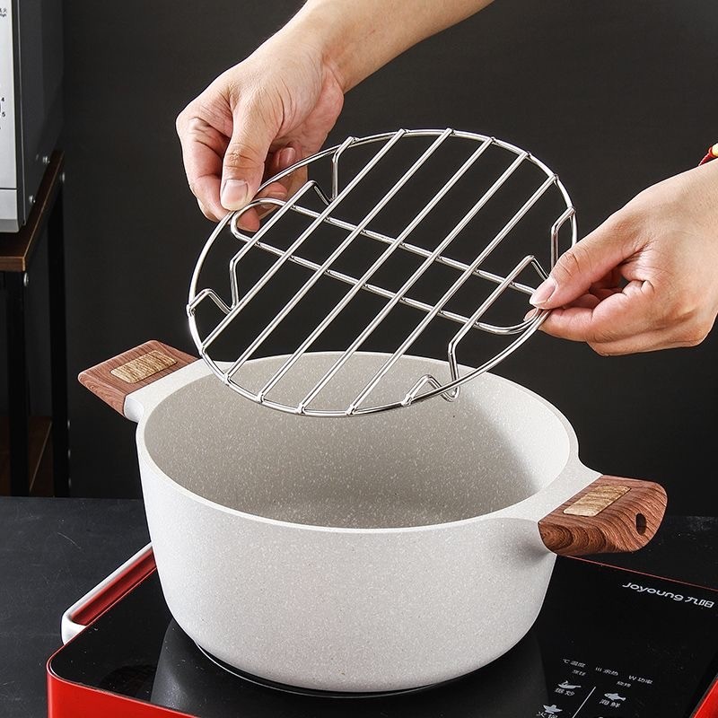 Sanli ตะแกรงสแตนเลส ตะแกรงย่าง ตะแกรงรอง สําหรับทําอาหาร ที่วางของร้อน ที่รองหม้อร้อน ที่รองจานร้อน - รูปที่ 4