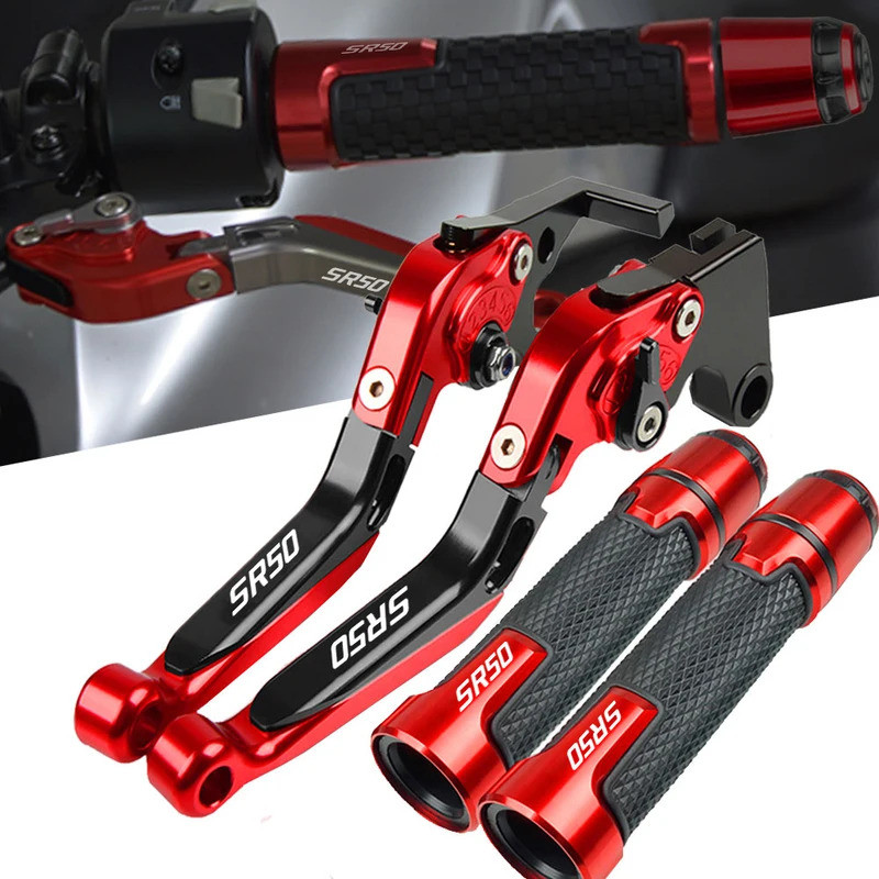 รถจักรยานยนต์คลัทช์เบรคแบบปรับได้ Handbar Hand Grips สําหรับ APRILIA SR50MY 2014 2015 2016 2017 2018