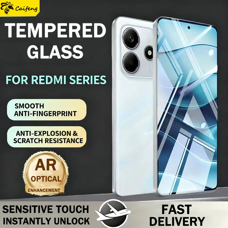 ฟิล์มกระจก ใช้สำหรับ Redmi Note 14 14s 13 13R 12 Turbo 12R 12s 11 11s 11R 11E 10 9 9s Pro Max 4G 5G 