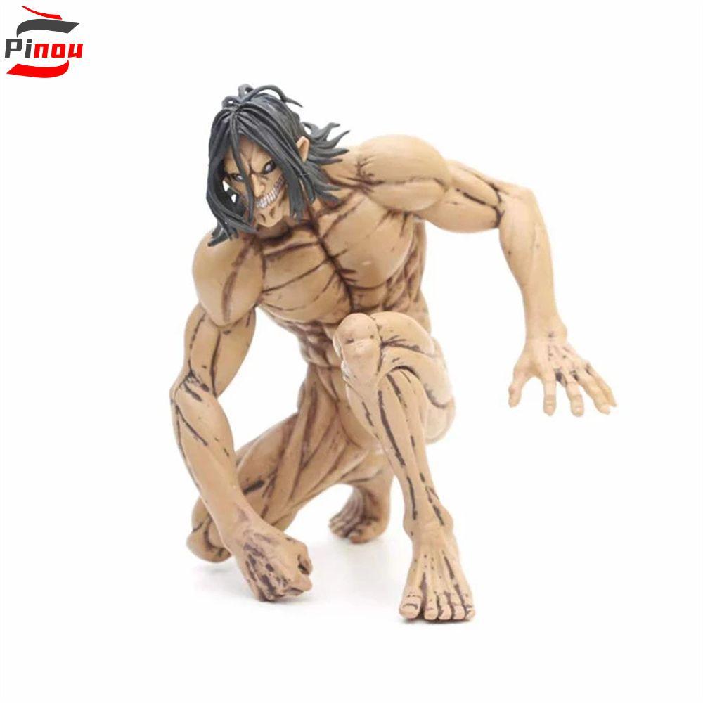 PINOU Eren Yeager Action Figure อะนิเมะของเล่นเด็กคอลเลกชันรูปปั้นFigurine POP UP PARADE Attack Tita