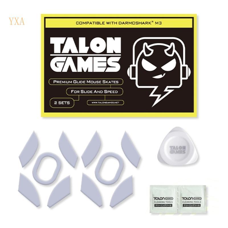 YXA สําหรับ Darmoshark M3 เมาส์สําหรับเล่นเกมสเก็ตหนูฟุต 2 ชุดเปลี่ยนเม้าส์ Glides