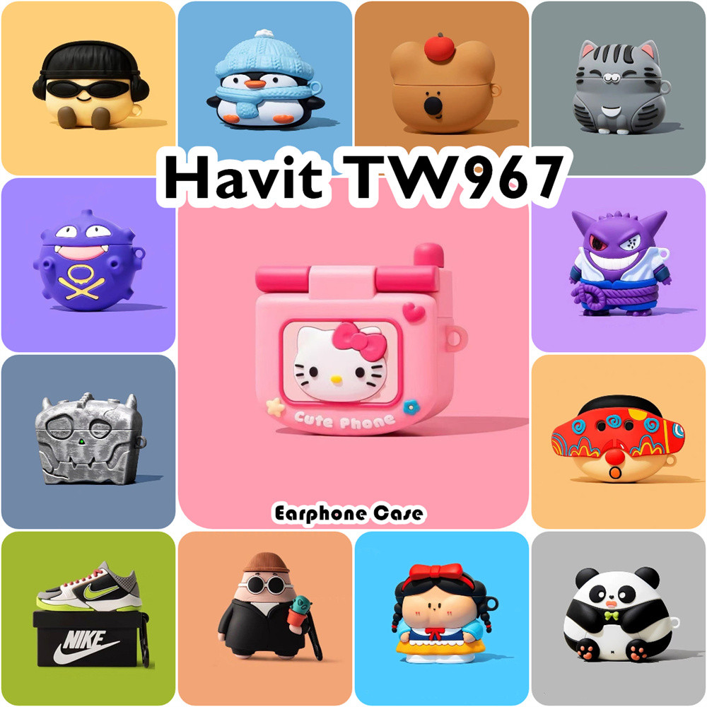 คุณภาพสูงFor Havit TW967 Casing Case Soft Silicone Headphone Case การ์ตูนนวัตกรรม NO.4