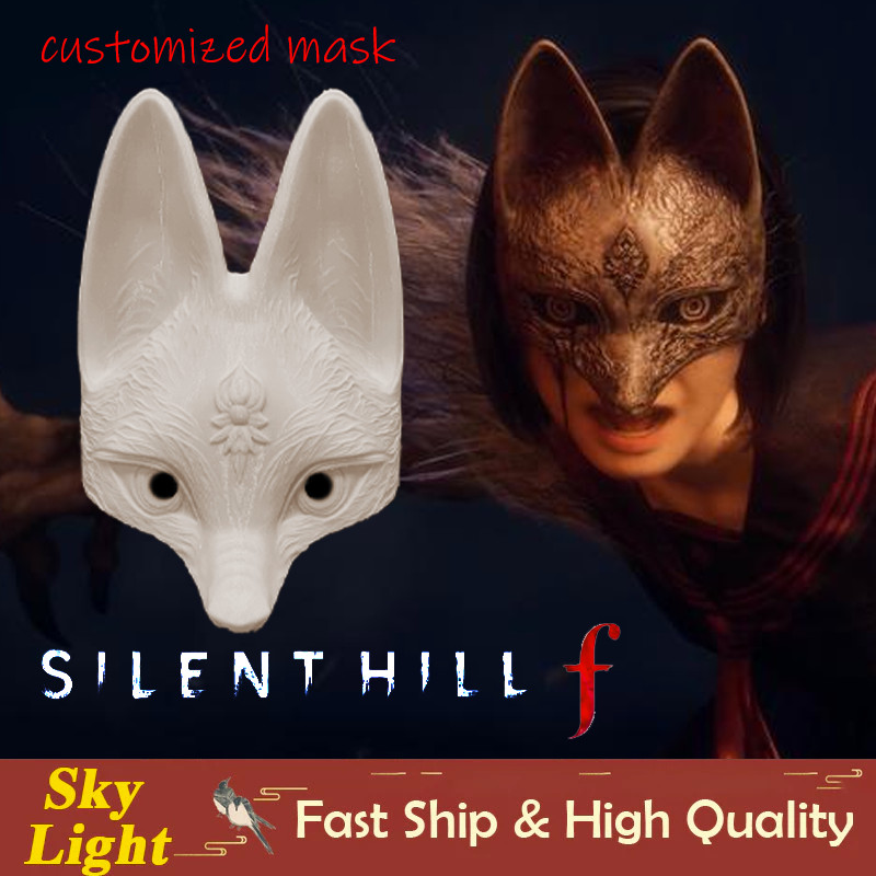 Silent Hill F Hinako คอสเพลย์หน้ากากที่กําหนดเองแบบดั้งเดิมญี่ปุ่น Matsuri สมจริง 3D เกมตัวละครเครื่