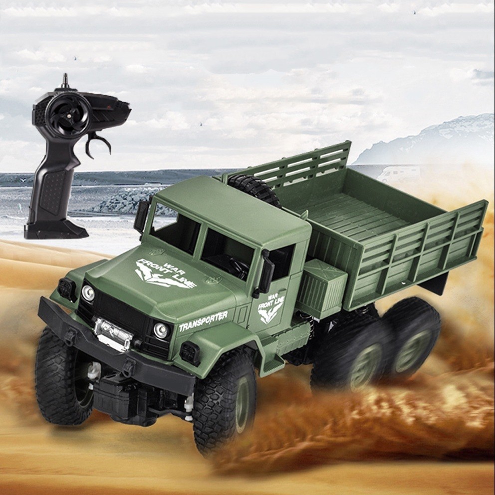 Q68 Q69 1/18 2.4G 4CH 4WD 130 มอเตอร์แปรงสีเหลืองสีเขียว RC รถ Off-Road รถบรรทุกทหารรถ RTR รุ่นของเล