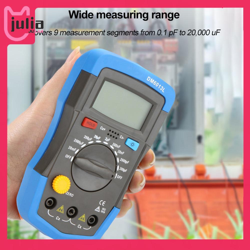 [Julia1.th] DM6013L Digital Professional Capacitor Meter ความแม่นยําสูง 200pF ~ 20mF Capacitance Cap