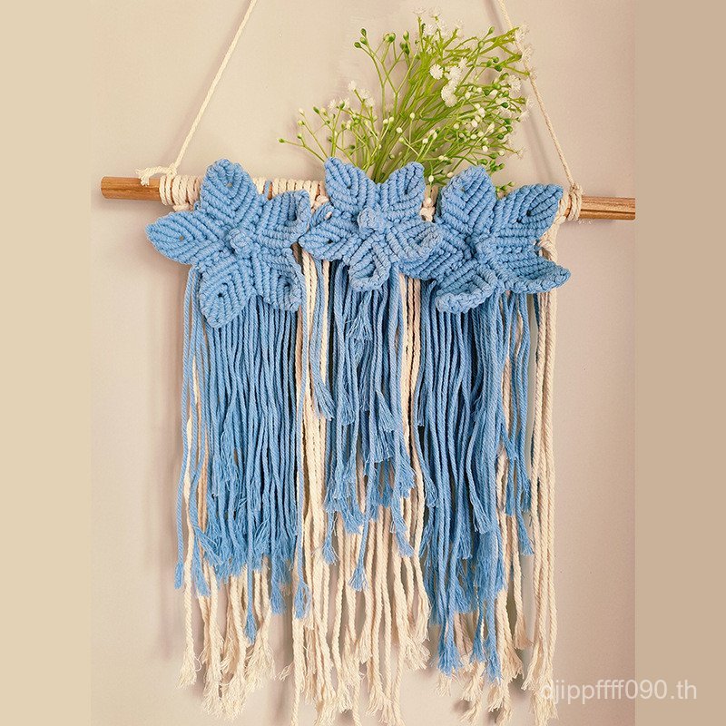 ตกแต่งผนังจี้สไตล์ Tapestry ด้ายฝ้ายเชือก Home Handmade ผสมพร้อมสต็อก Bohemian B & B ตกแต่งผนังถัก P