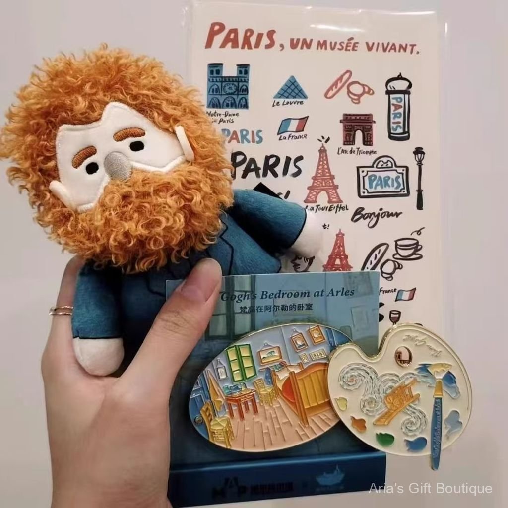 [Aria] พร้อมส่ง Van Gorehold East Art Gallery Van Gogh Curly Plush Pendant Create Modern Olympic Exh