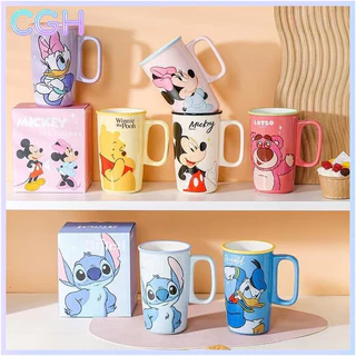 CGH Stitch แก้วเซรามิคขนาด 500ml แก้วDisney Stitch สำหรับเครื่องดื่มกาแฟนม
