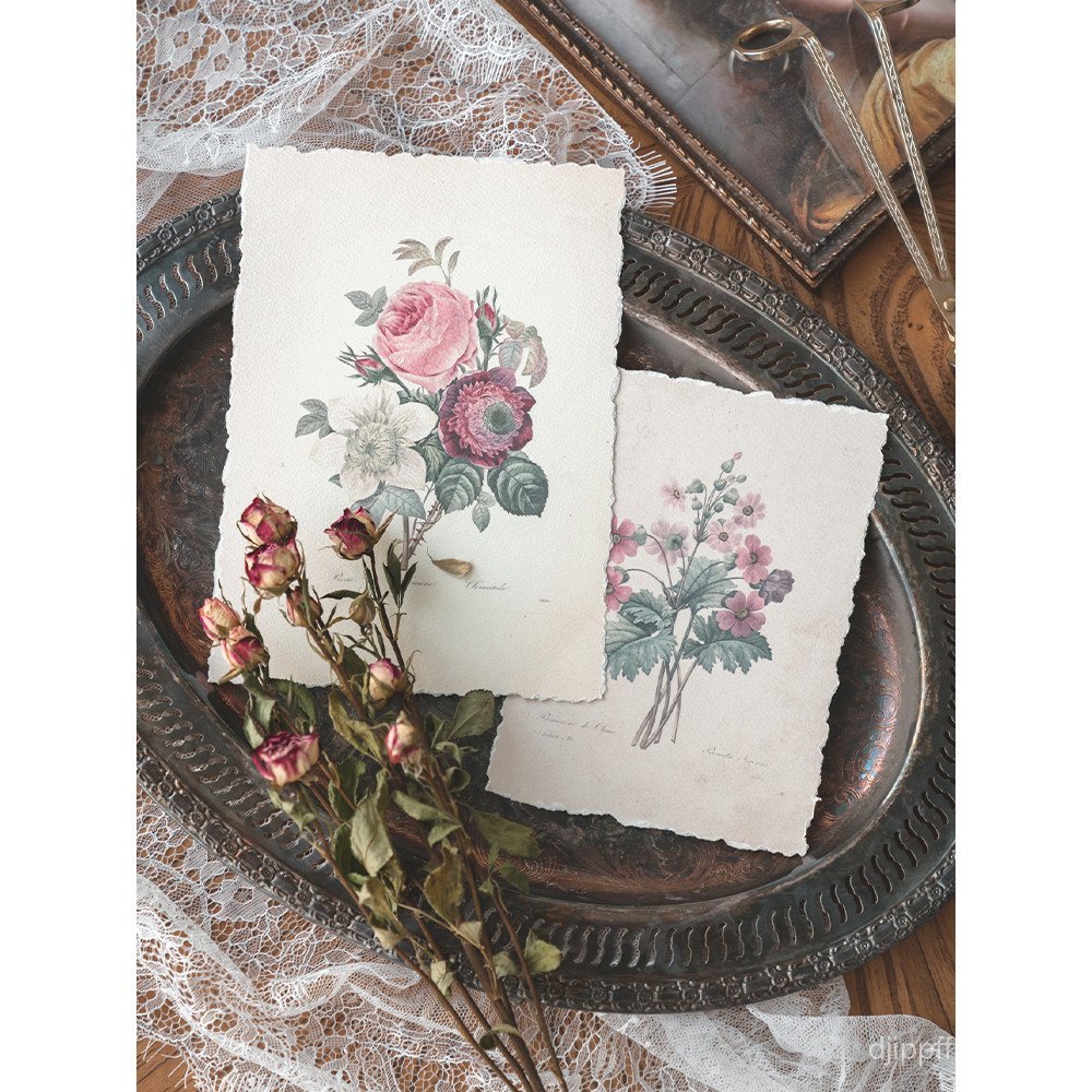 การ์ดตกแต่งวรรณกรรม Wall Photo Props โปสการ์ดมือฉีกขาด Frayed Room Retro ผลิตภัณฑ์กระดาษ J2T7