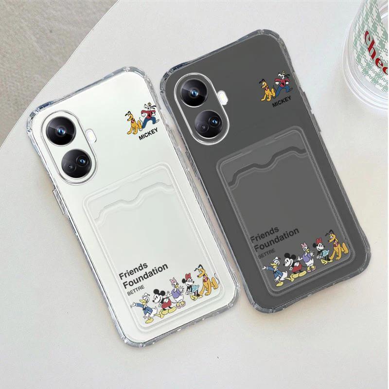 SoftCase ATM Card Slot ID Card Mickey FriendsรูปแบบปลอกสําหรับRealme 10 4G/10 Pro 5G/10 Pro Plus 5G/