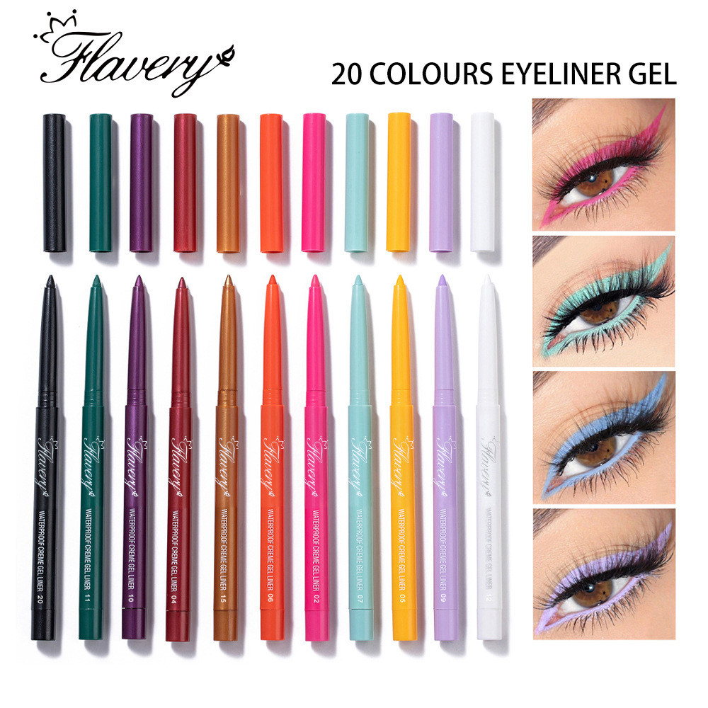 อุปทานพิเศษข้ามพรมแดน อายไลเนอร์ 20 สีสีทึบ Matte Eyeliner กันน้ํา กันเหงื่อ Non-S