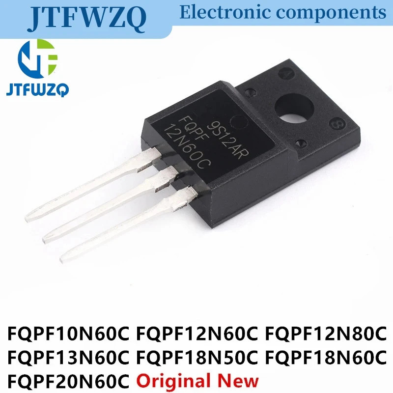 5PCS FQPF10N60C FQPF12N60C FQPF12N80C FQPF13N60C FQPF18N50C FQPF18N60C TO-220F Field Effect ทรานซิสเ