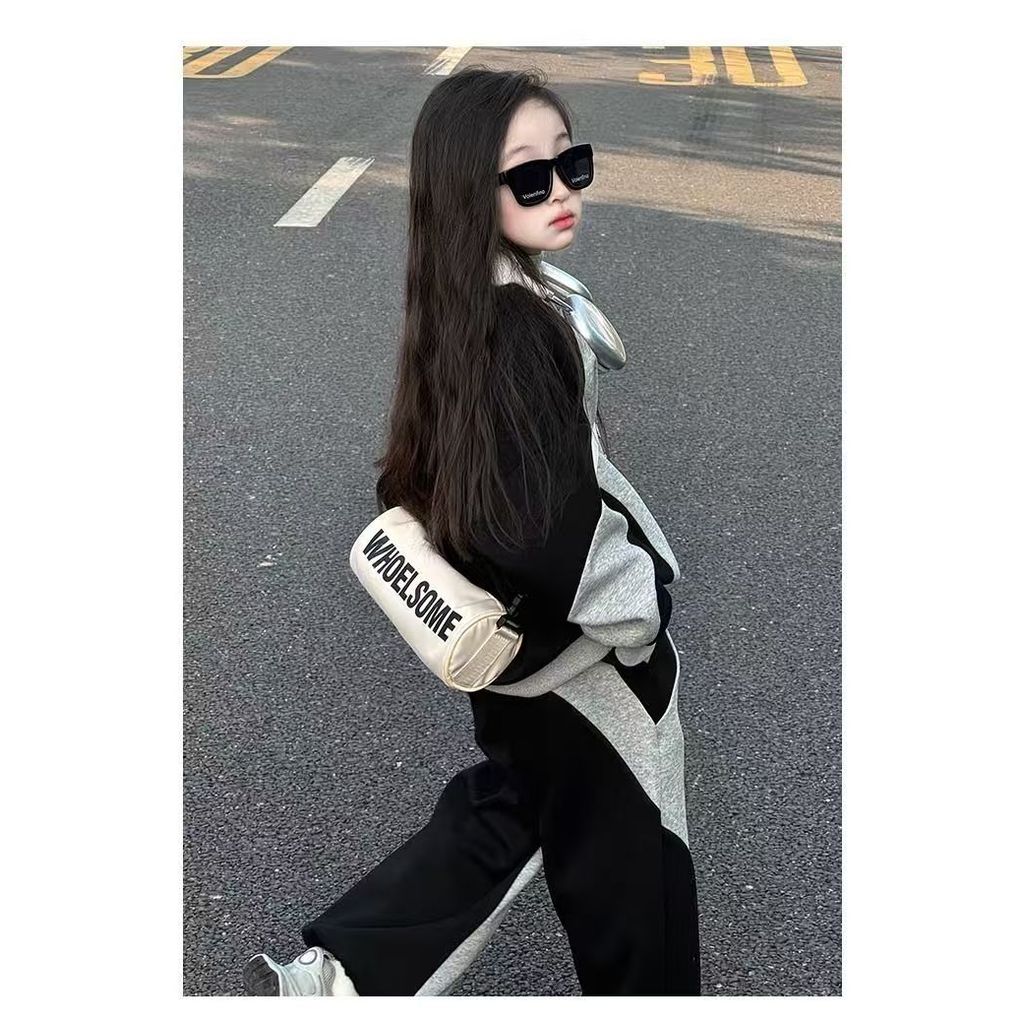 【YAOEENH】ชุดกีฬาหลวมๆ สไตล์แคชวล สำหรับเด็กหญิง ขนาด 120-170 ซม. - รูปที่ 3