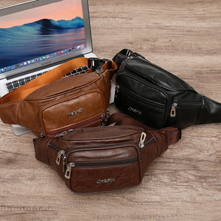 กระเป๋าคาดเอวหนัง ดีไซน์ทันสมัย กันน้ำกระเด็น สายสะพายสบาย พ…