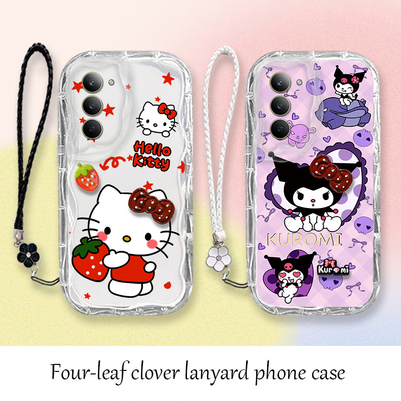 เคส Redmi 15 5G 4G Wave รูปโปร่งใสการ์ตูนน่ารักเคสโทรศัพท์การ์ตูนสติ๊กเกอร์พลาสติกสร้อยข้อมือ D5D8