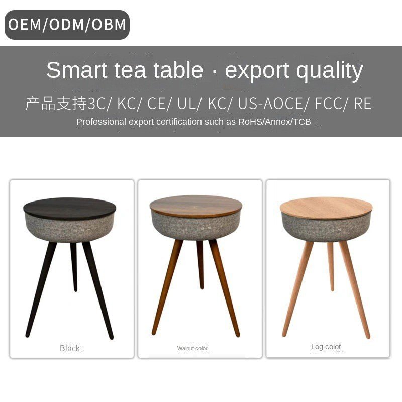 Smart CoffeeTable พร้อมการชาร์จไร้สายบลูทูธ MYL