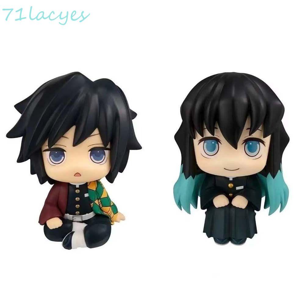 LACYES Demon Slayer Figures, รุ่น Q PVC ตุ๊กตา Tokitou Muichiro รุ่น, เด็กคอสเพลย์ Look Up อะนิเมะอุ