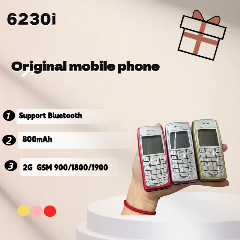 [ในสต็อก] ประเทศไทยมีจําหน่ายภาษาไทยโทรศัพท์มือถือสั่งต่างประเทศโทรศัพท์มือถือ 6230i Non-Button ตรงผ
