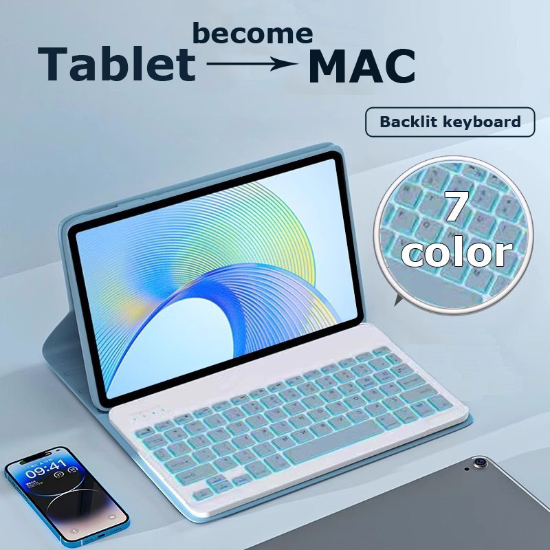 เคสคีย์บอร์ดบลูทูธแบบเรืองแสงแม่เหล็กสําหรับ Infinix Xpad 20 11 นิ้ว X1102 / Xpad 11 2024 X1101 ฝาคร
