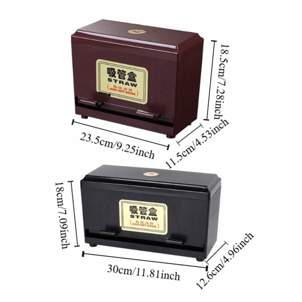 TRENDYO Push Straws Dispenser, พลาสติกกดประเภทที่ใส่ฟาง, กล่องเก็บของที่ทนทานปรับ Outlet Self Service กล่องคอนเทนเนอร์ตะเกียบห้องครัว - รูปที่ 2