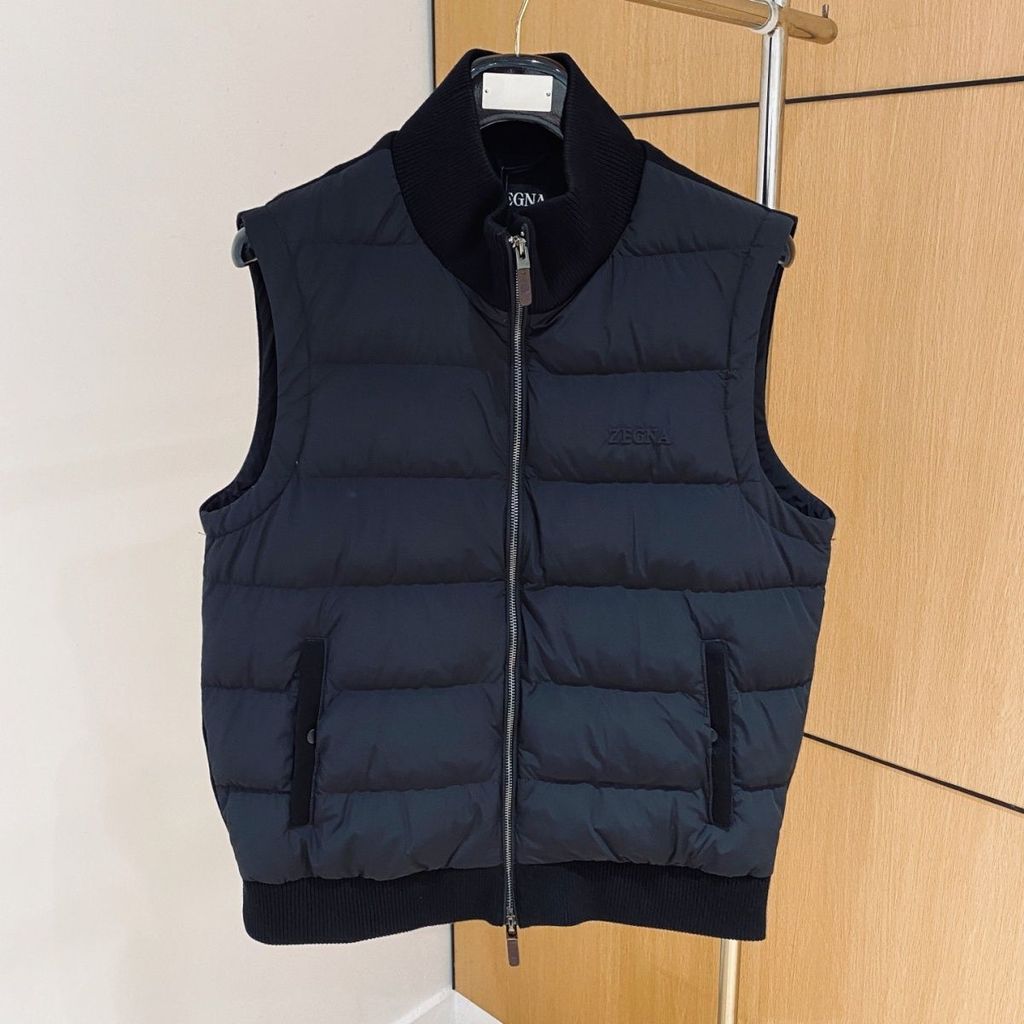 VRVF Zegna 2025Autumn New Men's Stand Collar Down Vest Fashion Trendy Personality Versatile Comforta