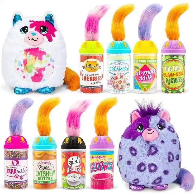 Fluffy Tail Mew Mew Plush Toy - กล่องตาบอดแมวน่ารักตุ๊กตาสัตว์ (Perfect Valentine Gift)