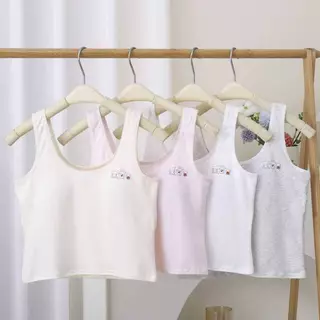 [Y D]🔥พร้อมส่ง🔥เสื้อซับในเด็ก เสื้อชั้นในแบบเต็มตัว ผ้าฝ้าย ฟองน้ำเย็บติด ระบายอากาศได้ดี #3015