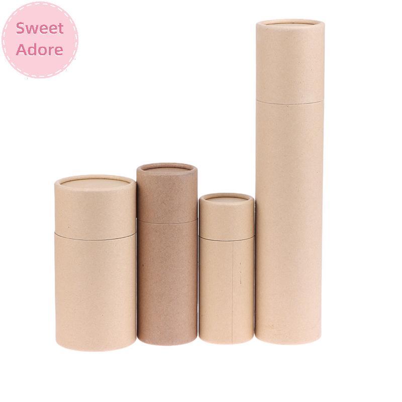 SweetAdore 1 ชิ้นขวดหลอดกล่องบรรจุภัณฑ์คราฟท์ Paperboard หลอดรอบกระดาษคราฟท์คอนเทนเนอร์สําหรับดินสอชาแคดดี้กาแฟเครื่องเทศเครื่องสําอางหัตถกรรมของขวัญ TH