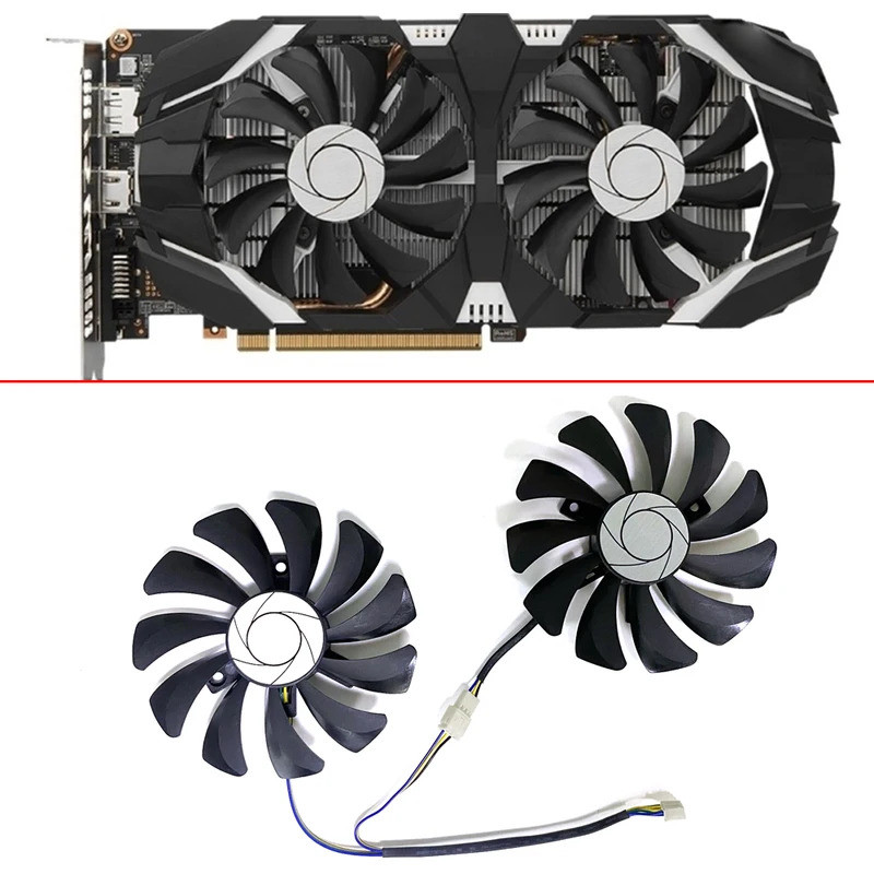 2pcs 85 มม.4PIN HA9010H12F-Z GTX1060 GPU พัดลมสําหรับ MSI GTX 1060 OC 6G GTX 960 P106-100 P106 GTX10