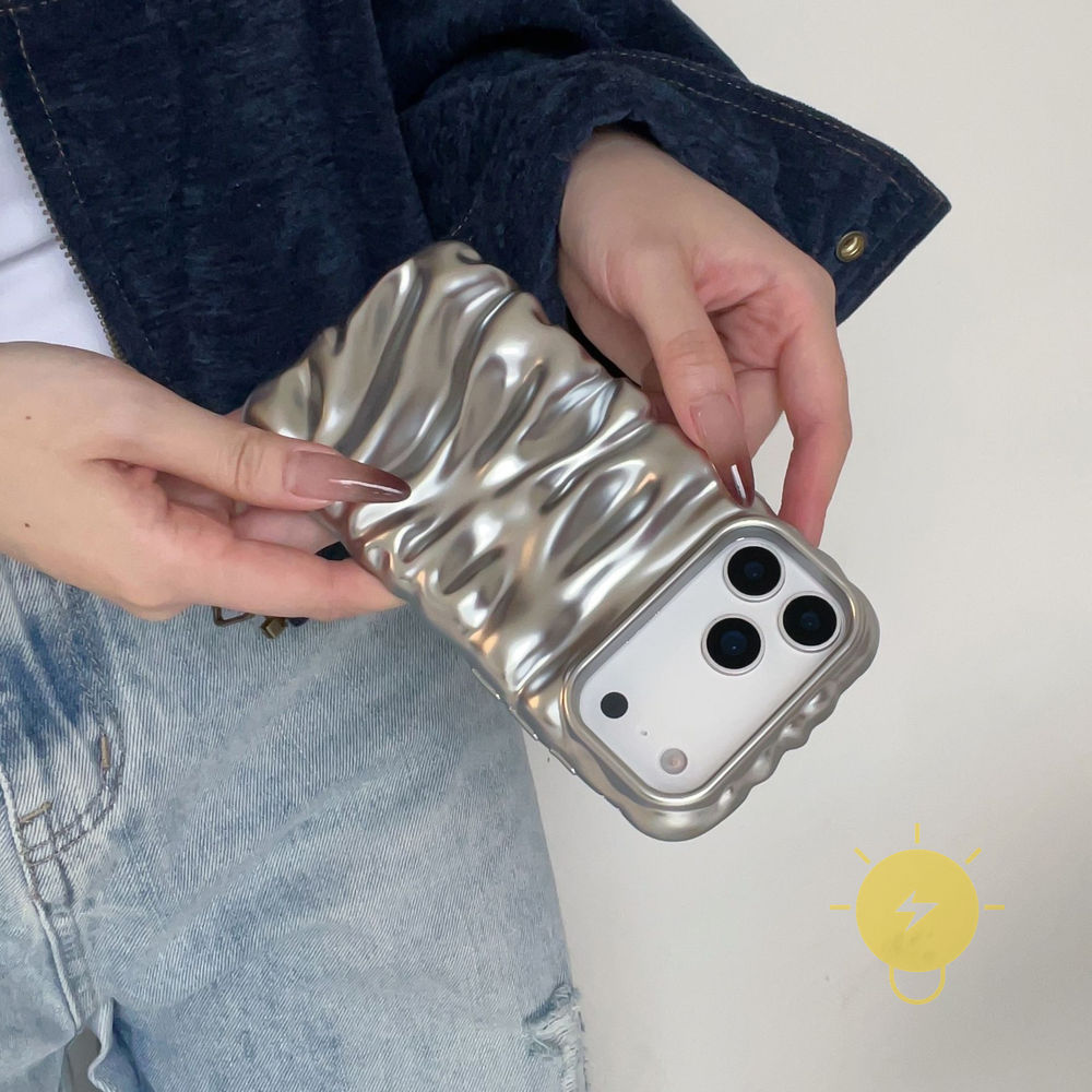 For เคสไอโฟน TPU Plating Butter 3D Silver เคส Phone Case For iPhone 17 Pro Max Plus 16 15 14 13  Cover  Aesthetic Korean Cute ราคา ถูกที่สุด ดีลบีเคเค แกลเลอรีภาพที่ 6