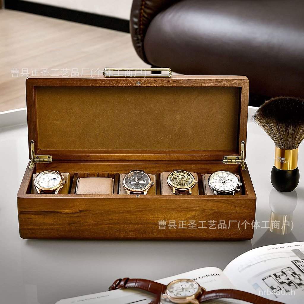 Wpk8 นาฬิกาไม้สล็อตผู้ชายไม้พร้อมกล่องนาฬิกานาฬิกานุ่มห้าส่วนบุคคลกล่องแสดงกล่องเก็บข้ามพรมแดน wpk8
