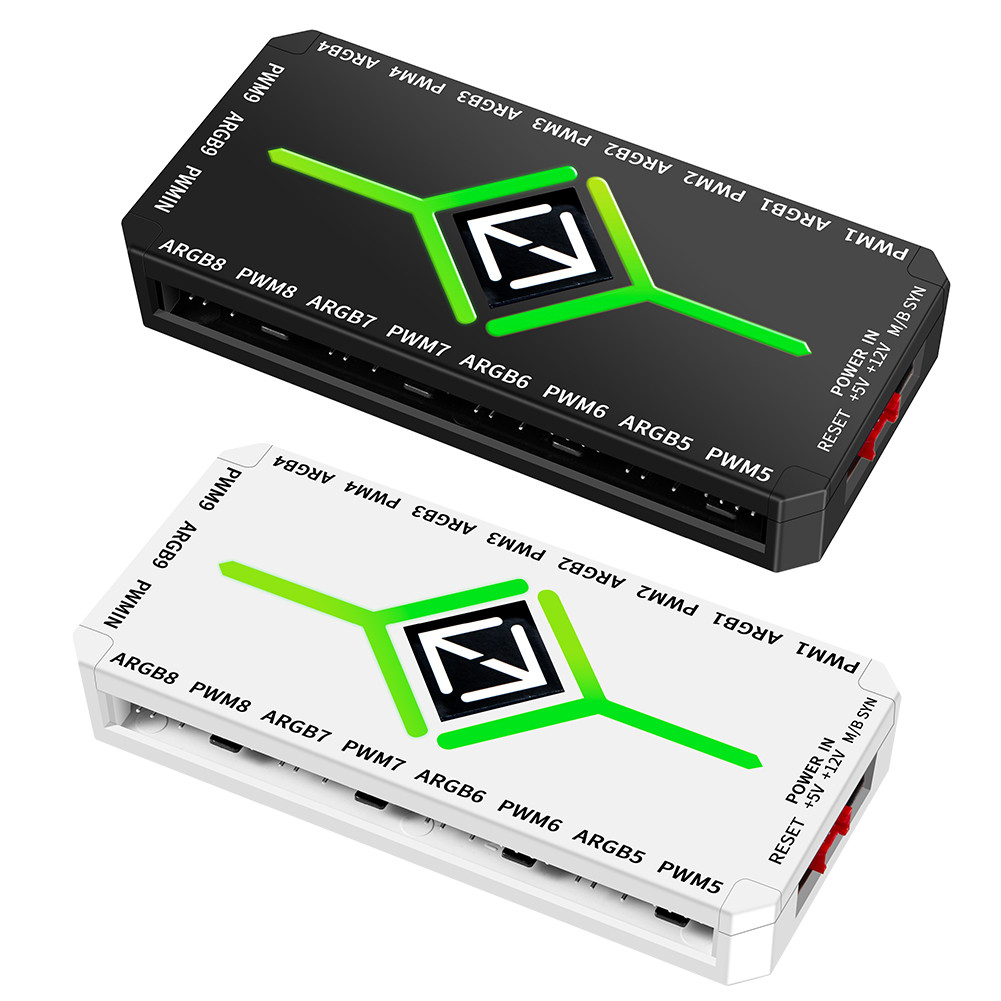 ❦ 1 ถึง 9 3 ใน 1 5V 3 ขา ARGB Controller พัดลมระบายความร้อน Hub ระยะไกล PWM ARGB พัดลม Hub ARGB พัดล