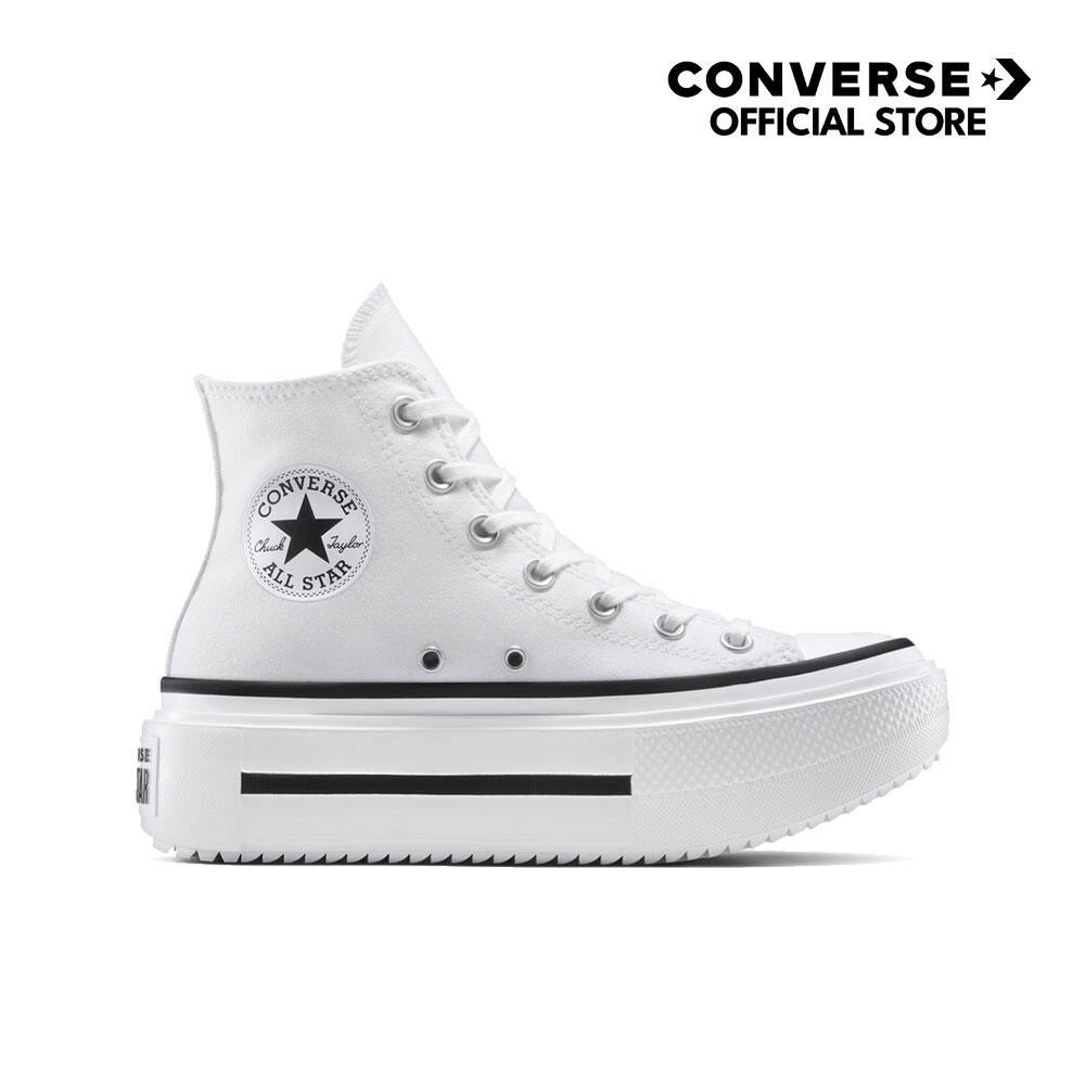 CONVERSE รองเท้าผ้าใบ เสริมส้น น้ำหนักเบานุ่มสบาย CTAS LIFT DOUBLE STACK HI WHITE UNISEX A12976CU_U5WTXX